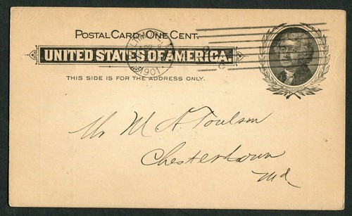 Postal card 1901 - card, jefferson
